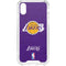 NBA Los Angeles Lakers Purple Primary Logo iPhone XS Clear Case