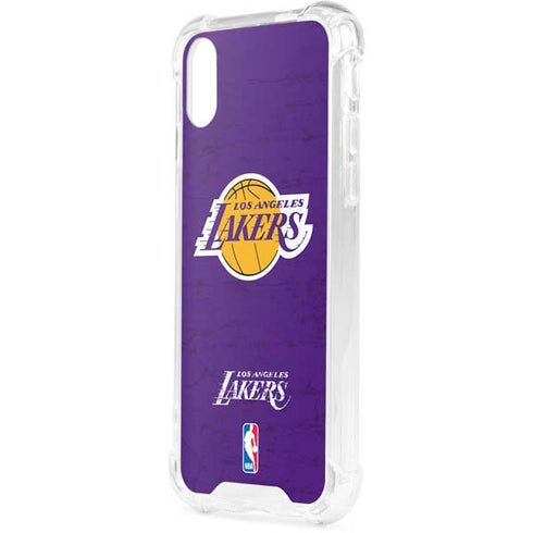 NBA Los Angeles Lakers Purple Primary Logo iPhone XS Clear Case