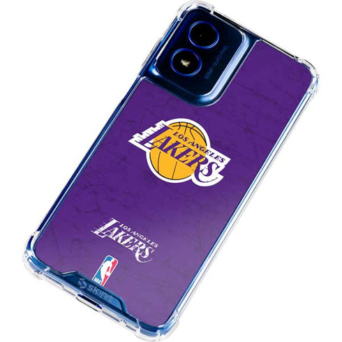 NBA Los Angeles Lakers Purple Primary Logo Moto G 5G (2024) Clear Case