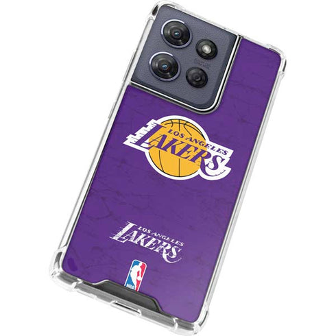 NBA Los Angeles Lakers Purple Primary Logo Moto G Play 5G (2025) Clear Case