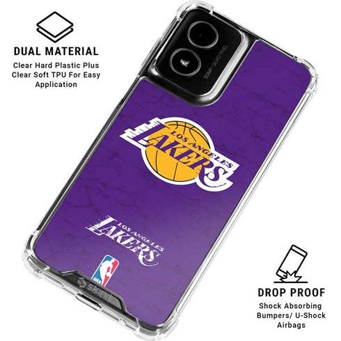 NBA Los Angeles Lakers Purple Primary Logo Moto G Power 5G (2024) Clear Case