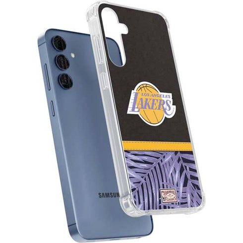 NBA Los Angeles Lakers Retro Palms Galaxy A35 5G Clear Case