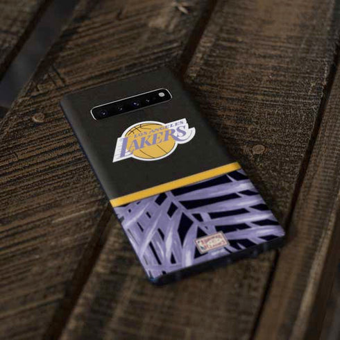 NBA Los Angeles Lakers Retro Palms Galaxy S10 Skin