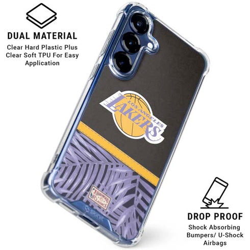 NBA Los Angeles Lakers Retro Palms Galaxy S25 Clear Case