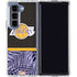 NBA Los Angeles Lakers Retro Palms Galaxy Z Fold5 5G Clear Case