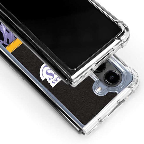 NBA Los Angeles Lakers Retro Palms Galaxy Z Fold5 5G Clear Case