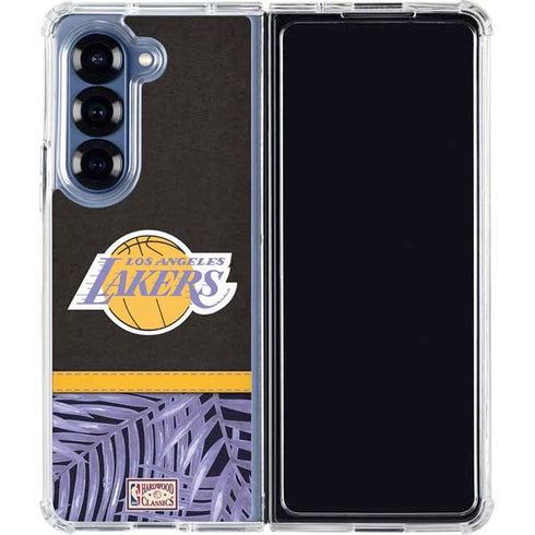 NBA Los Angeles Lakers Retro Palms Galaxy Z Fold6 Clear Case