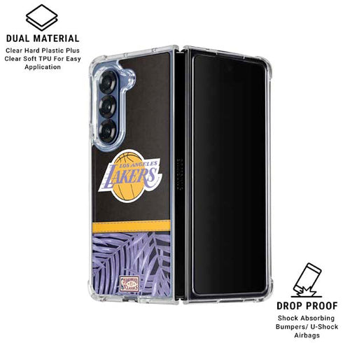 NBA Los Angeles Lakers Retro Palms Galaxy Z Fold6 Clear Case