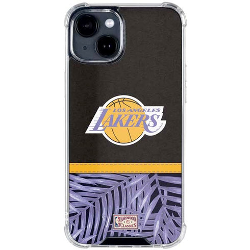 NBA Los Angeles Lakers Retro Palms iPhone 15 Clear Case