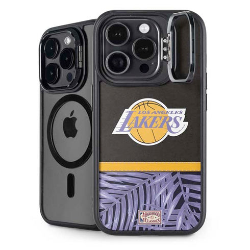 NBA Los Angeles Lakers Retro Palms iPhone 15 Pro Kickstand Case