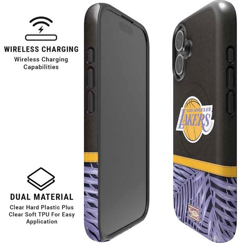 NBA Los Angeles Lakers Retro Palms iPhone 16 Magsafe Impact Case