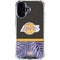 NBA Los Angeles Lakers Retro Palms iPhone 16 Plus Clear Case