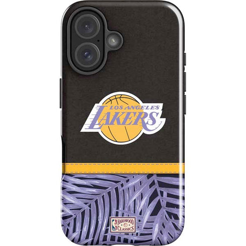 NBA Los Angeles Lakers Retro Palms iPhone 16 Plus Impact Case