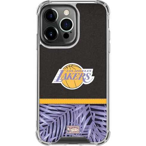 NBA Los Angeles Lakers Retro Palms iPhone 16 Pro Clear Case
