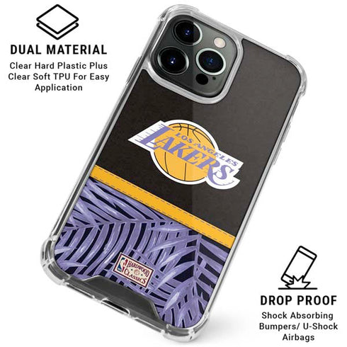 NBA Los Angeles Lakers Retro Palms iPhone 16 Pro Clear Case
