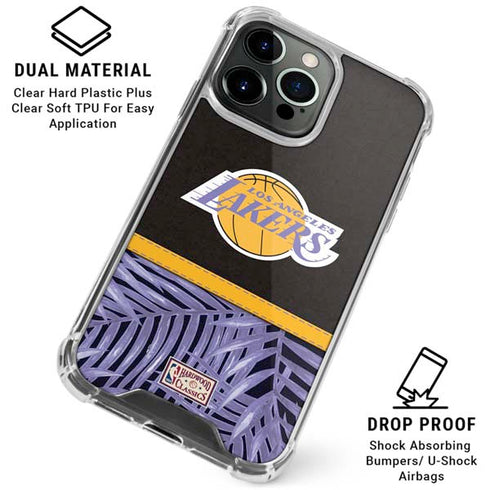 NBA Los Angeles Lakers Retro Palms iPhone 16 Pro Max Clear Case