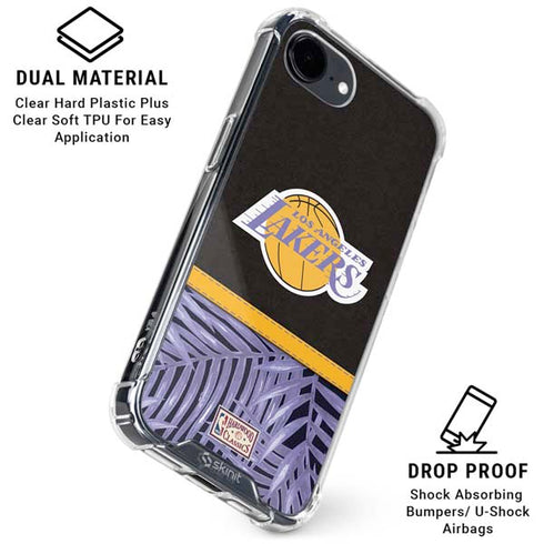 NBA Los Angeles Lakers Retro Palms iPhone 16e Clear Case