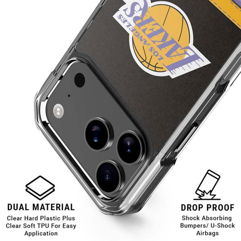 NBA Los Angeles Lakers Retro Palms iPhone 18 Pro Clear Case