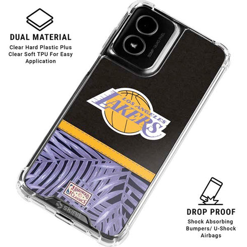 NBA Los Angeles Lakers Retro Palms Moto G Power 5G (2024) Clear Case