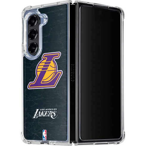 NBA Los Angeles Lakers Secondary Logo Galaxy Z Fold5 5G Clear Case