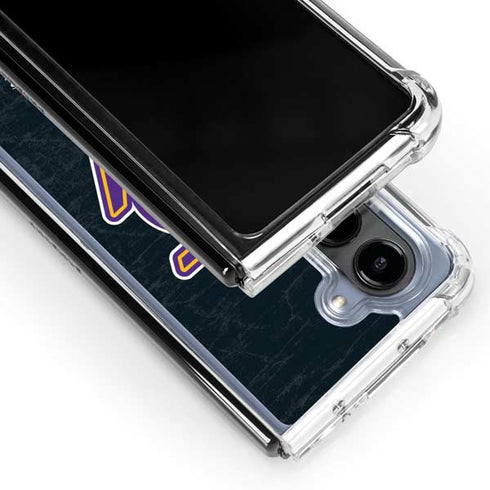 NBA Los Angeles Lakers Secondary Logo Galaxy Z Fold5 5G Clear Case