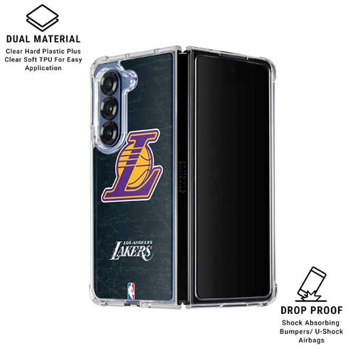 NBA Los Angeles Lakers Secondary Logo Galaxy Z Fold6 Clear Case