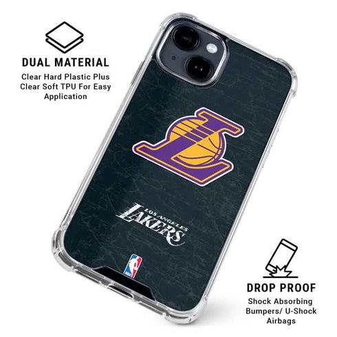 NBA Los Angeles Lakers Secondary Logo iPhone 15 Clear Case