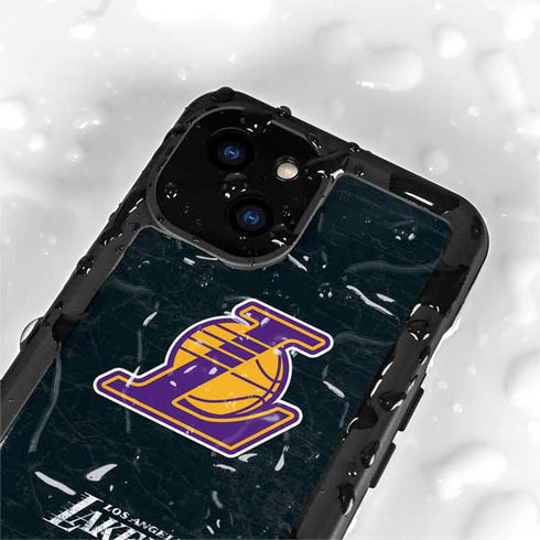 NBA Los Angeles Lakers Secondary Logo iPhone 15 Plus Waterproof Case