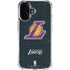 NBA Los Angeles Lakers Secondary Logo iPhone 16 Clear Case