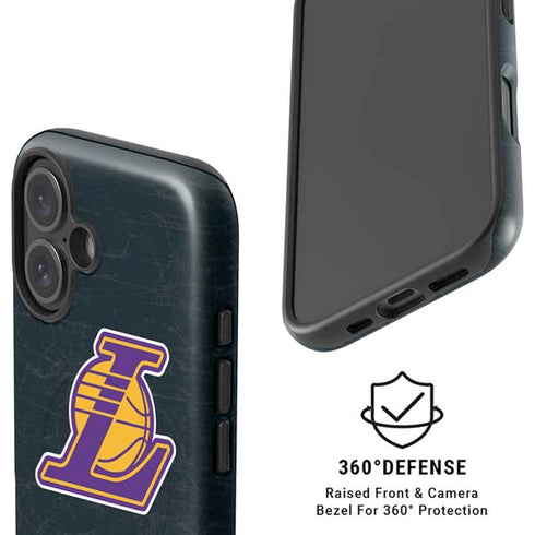 NBA Los Angeles Lakers Secondary Logo iPhone 16 Magsafe Impact Case