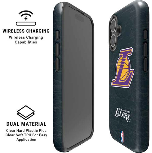 NBA Los Angeles Lakers Secondary Logo iPhone 16 Magsafe Impact Case