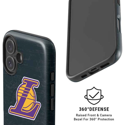 NBA Los Angeles Lakers Secondary Logo iPhone 16 Plus Magsafe Impact Case