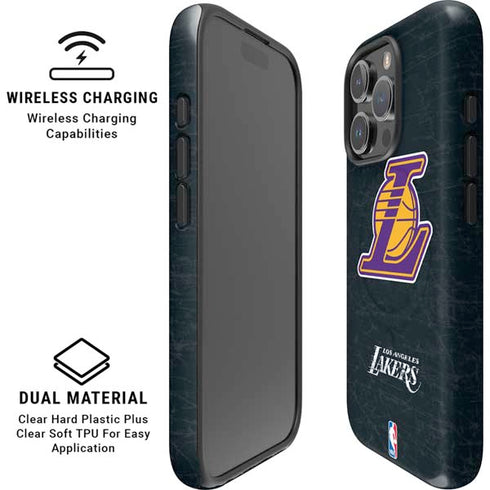NBA Los Angeles Lakers Secondary Logo iPhone 16 Pro Max Magsafe Impact Case