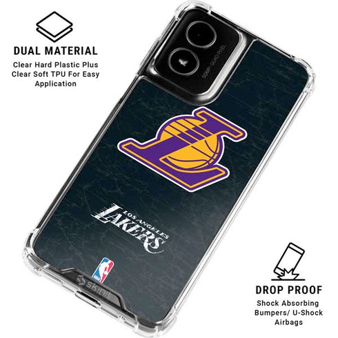 NBA Los Angeles Lakers Secondary Logo Moto G Power 5G (2024) Clear Case