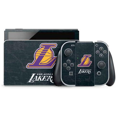 NBA Los Angeles Lakers Secondary Logo Nintendo Skins