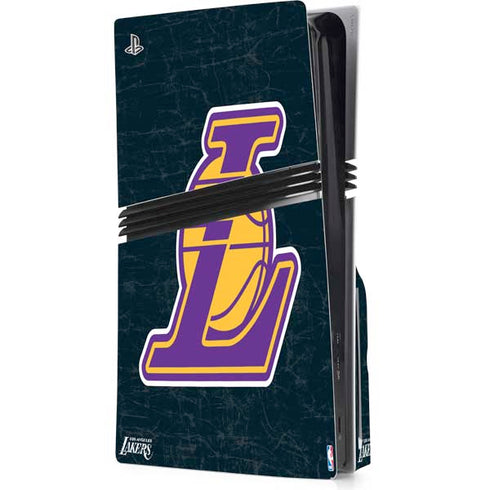 NBA Los Angeles Lakers Secondary Logo PS5 Pro Disk Console Skin
