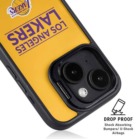 NBA Los Angeles Lakers Standard - Gold iPhone 15 Kickstand Case