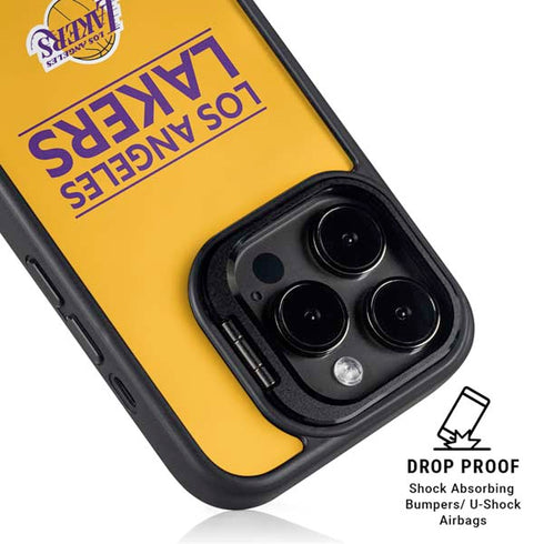 NBA Los Angeles Lakers Standard - Gold iPhone 15 Pro Kickstand Case