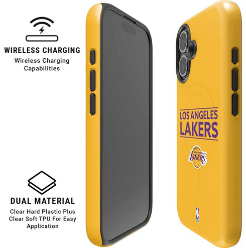 NBA Los Angeles Lakers Standard - Gold iPhone 16 Magsafe Impact Case