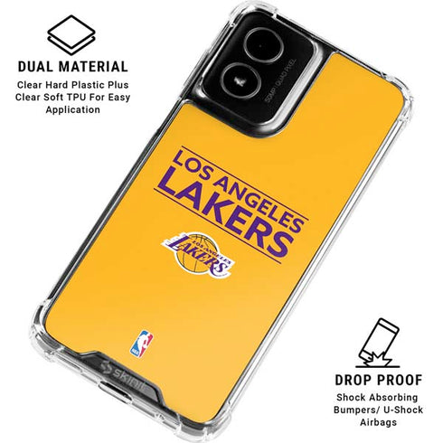 NBA Los Angeles Lakers Standard - Gold Moto G Power 5G (2024) Clear Case