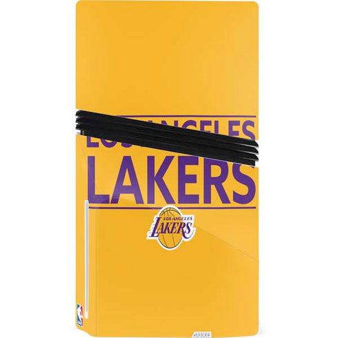 NBA Los Angeles Lakers Standard - Gold PS5 Pro Disk Console Skin
