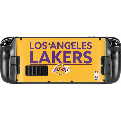 NBA Los Angeles Lakers Standard - Gold Steam Deck Handheld Gaming Computer OLED Skin