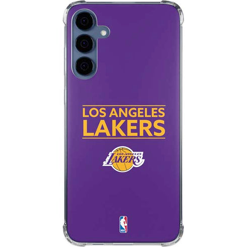 NBA Los Angeles Lakers Standard - Purple Galaxy A55 5G Clear Case