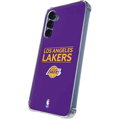 NBA Los Angeles Lakers Standard - Purple Galaxy A55 5G Clear Case
