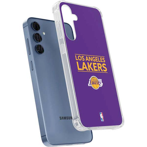NBA Los Angeles Lakers Standard - Purple Galaxy A55 5G Clear Case