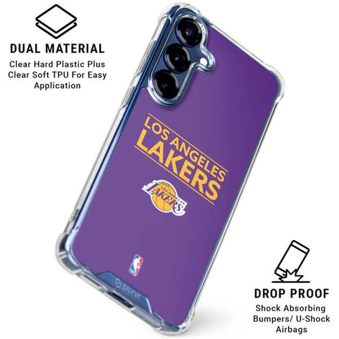 NBA Los Angeles Lakers Standard - Purple Galaxy S25 Clear Case