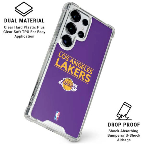 NBA Los Angeles Lakers Standard - Purple Galaxy S25 Ultra Clear Case