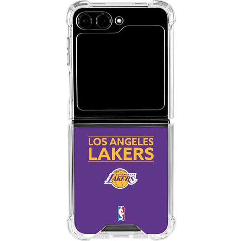 NBA Los Angeles Lakers Standard - Purple Galaxy Z Flip6 Clear Case