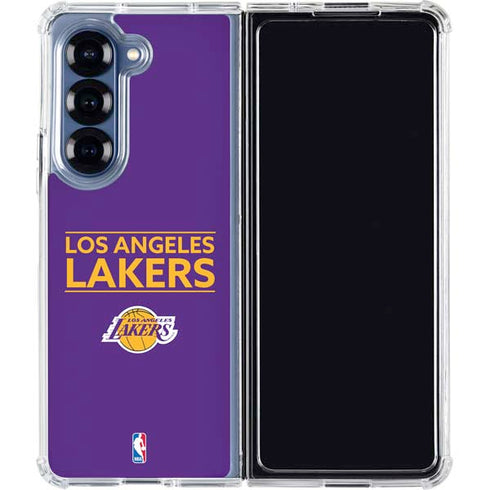 NBA Los Angeles Lakers Standard - Purple Galaxy Z Fold6 Clear Case