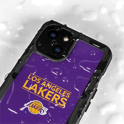 NBA Los Angeles Lakers Standard - Purple iPhone 15 Plus Waterproof Case